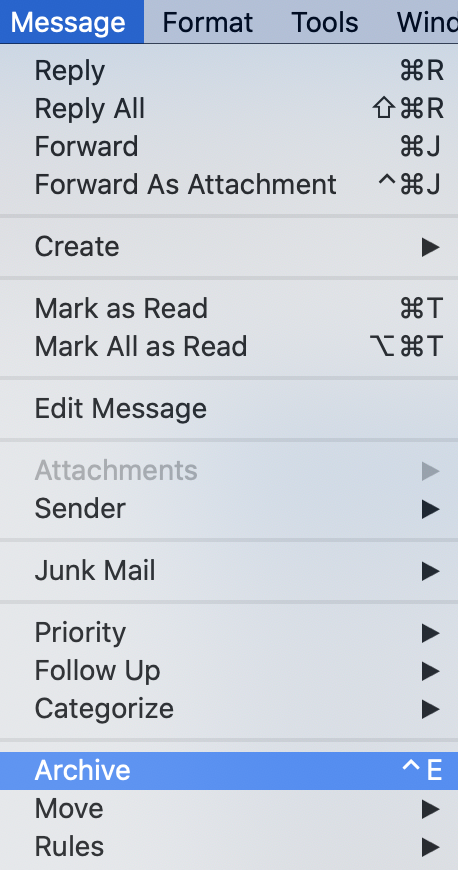 command for email on mac